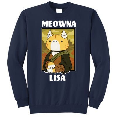 Meowna Lisa Cat Portrait Tall Sweatshirt