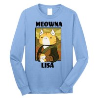 Meowna Lisa Cat Portrait Long Sleeve Shirt