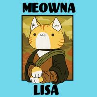 Meowna Lisa Cat Portrait Long Sleeve Shirt