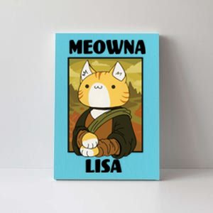 Meowna Lisa Cat Portrait Canvas