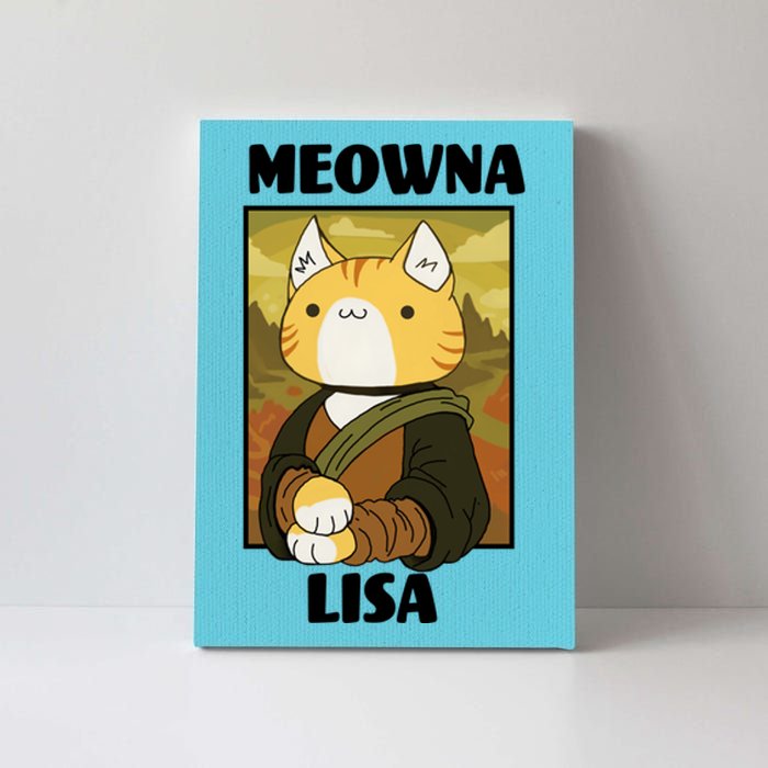 Meowna Lisa Cat Portrait Canvas