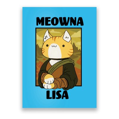 Meowna Lisa Cat Portrait Poster