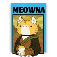 Meowna Lisa Cat Portrait Poster