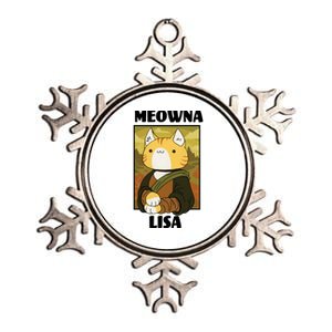 Meowna Lisa Cat Portrait Metallic Star Ornament