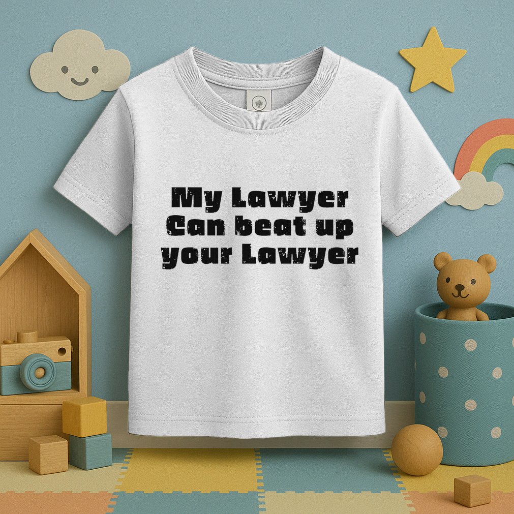 My Lawyer Can Beat Up Your Lawyer Funny Attorney Law School Toddler T-Shirt