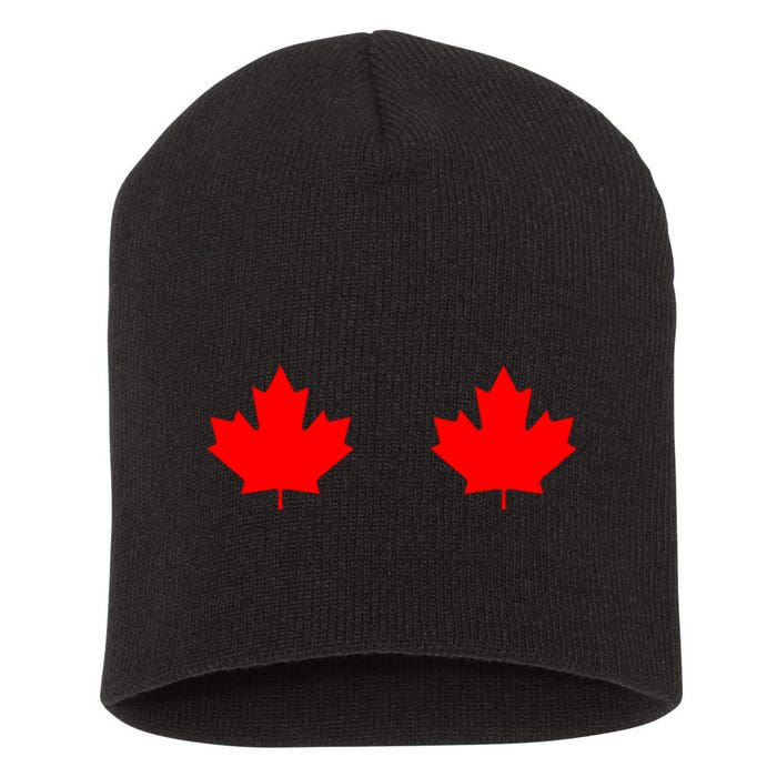 Maple Leaf Canada Day Canadian Flag Short Acrylic Beanie