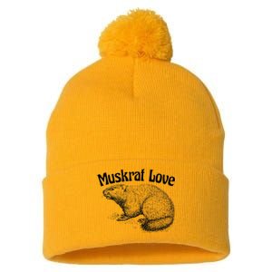 Muskrat Love Cute And Funny Unusual Family Pet Pom Pom 12in Knit Beanie