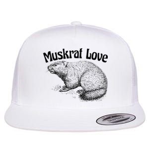 Muskrat Love Cute And Funny Unusual Family Pet Flat Bill Trucker Hat