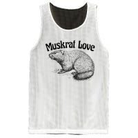 Muskrat Love Cute And Funny Unusual Family Pet Mesh Reversible Basketball Jersey Tank