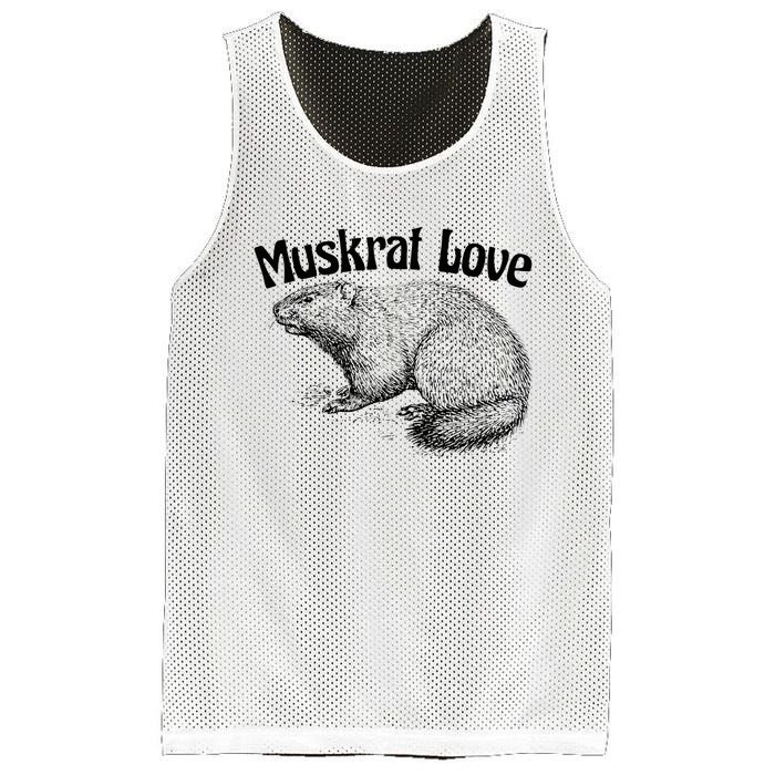 Muskrat Love Cute And Funny Unusual Family Pet Mesh Reversible Basketball Jersey Tank