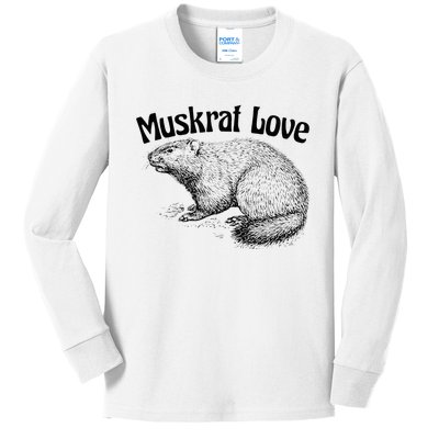 Muskrat Love Cute And Funny Unusual Family Pet Kids Long Sleeve Shirt