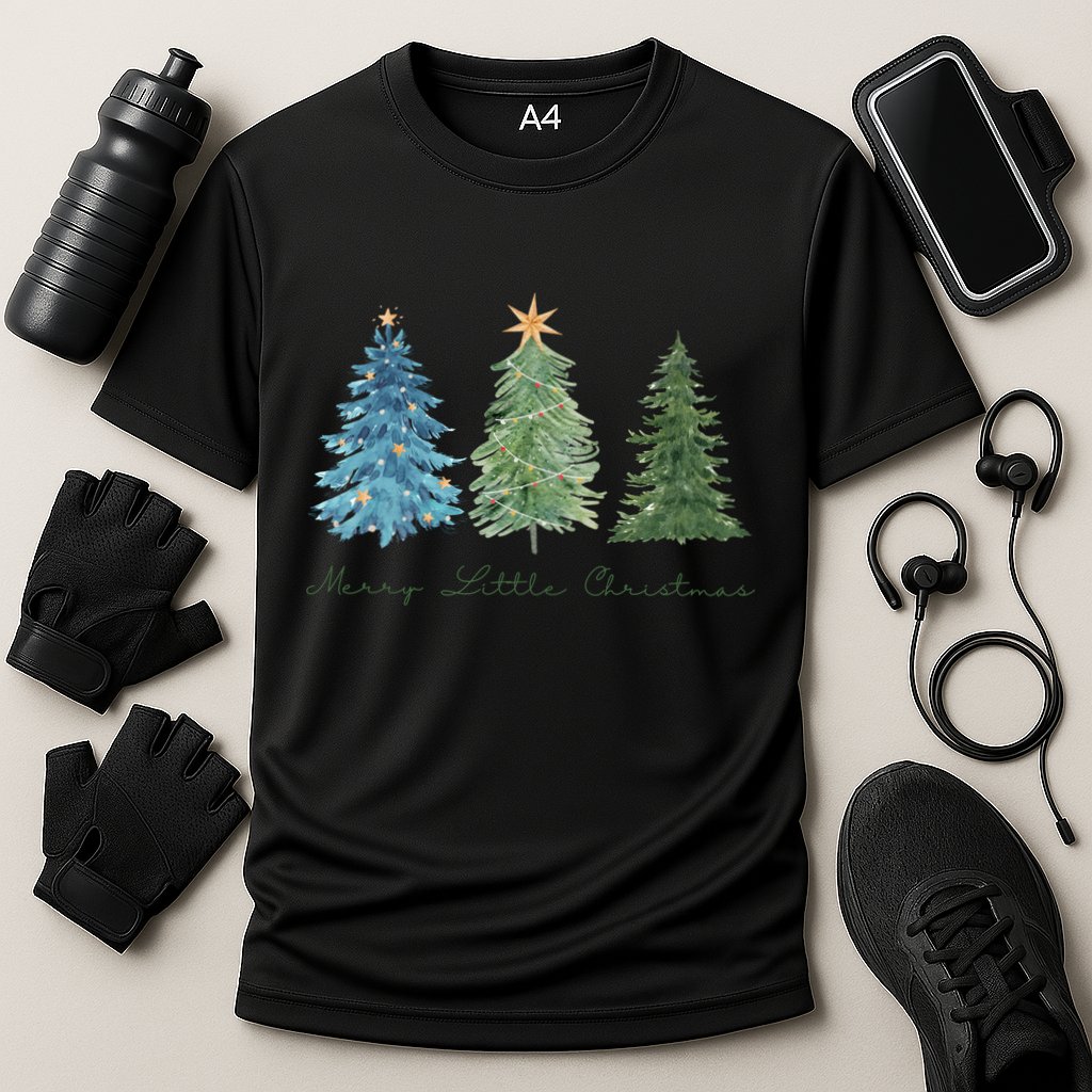 Merry Little Christmas Tree Holiday Performance Shirt