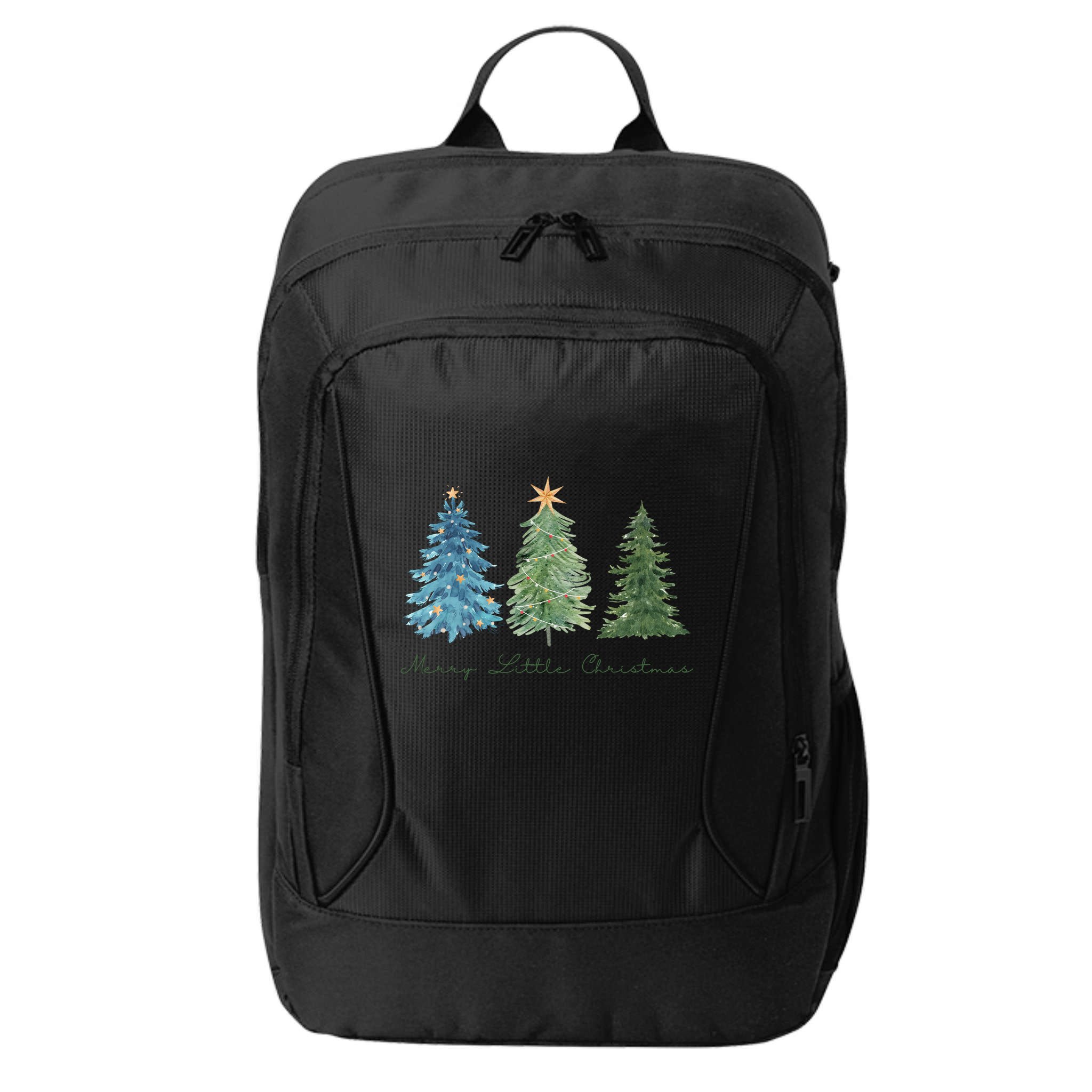 Merry Little Christmas Tree Holiday City Backpack