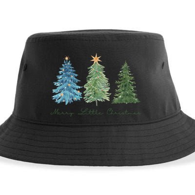 Merry Little Christmas Tree Holiday Sustainable Bucket Hat