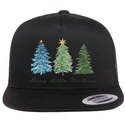 Merry Little Christmas Tree Holiday Flatbill Hat