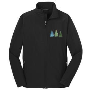 Merry Little Christmas Tree Holiday Core Soft Shell Jacket