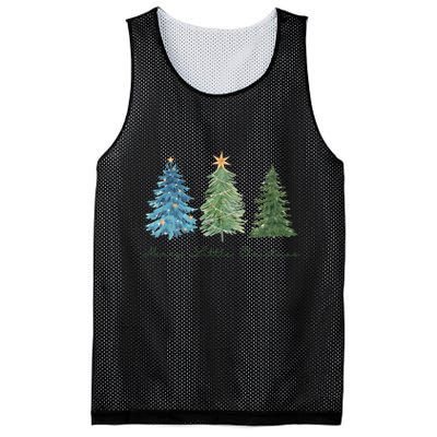 Merry Little Christmas Tree Holiday Mesh Reversible Basketball Jersey Tank