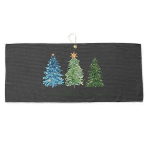 Merry Little Christmas Tree Holiday Large Microfiber Waffle Golf Towel