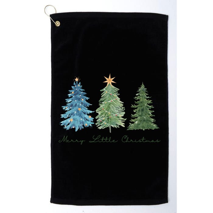 Merry Little Christmas Tree Holiday Golf Towel