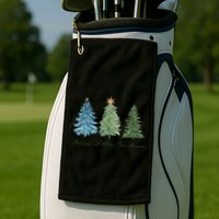 Merry Little Christmas Tree Holiday Golf Towel
