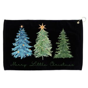 Merry Little Christmas Tree Holiday Grommeted Golf Towel