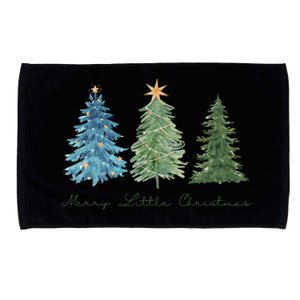 Merry Little Christmas Tree Holiday Microfiber Hand Towel