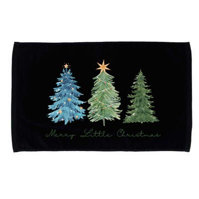 Merry Little Christmas Tree Holiday Microfiber Hand Towel