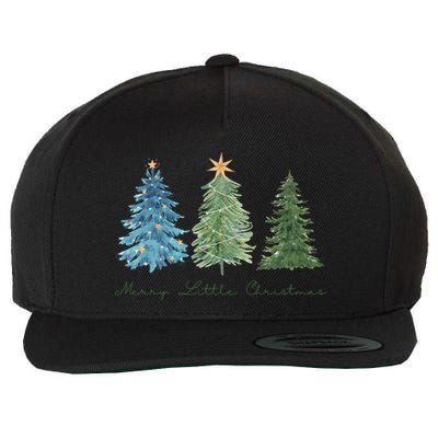 Merry Little Christmas Tree Holiday Wool Snapback Cap