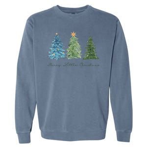 Merry Little Christmas Tree Holiday Garment-Dyed Sweatshirt