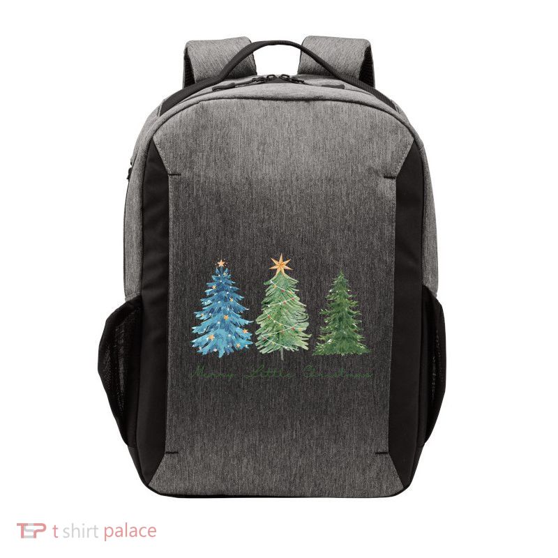 Merry Little Christmas Tree Holiday Vector Backpack