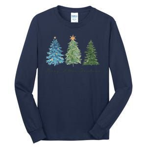 Merry Little Christmas Tree Holiday Tall Long Sleeve T-Shirt