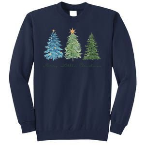 Merry Little Christmas Tree Holiday Tall Sweatshirt