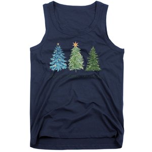 Merry Little Christmas Tree Holiday Tank Top