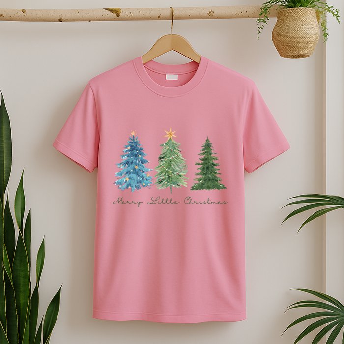 Merry Little Christmas Tree Holiday T-Shirt