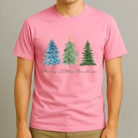 Merry Little Christmas Tree Holiday T-Shirt