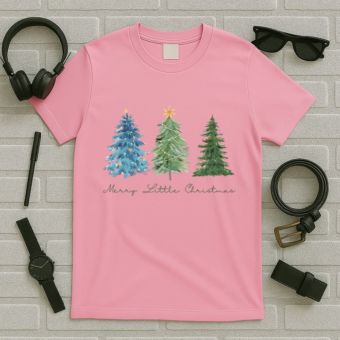 Merry Little Christmas Tree Holiday T-Shirt