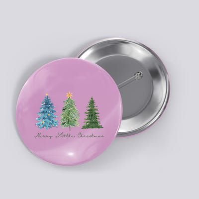 Merry Little Christmas Tree Holiday Button
