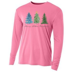 Merry Little Christmas Tree Holiday Cooling Performance Long Sleeve Crew