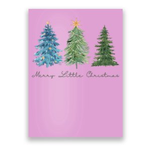 Merry Little Christmas Tree Holiday Poster