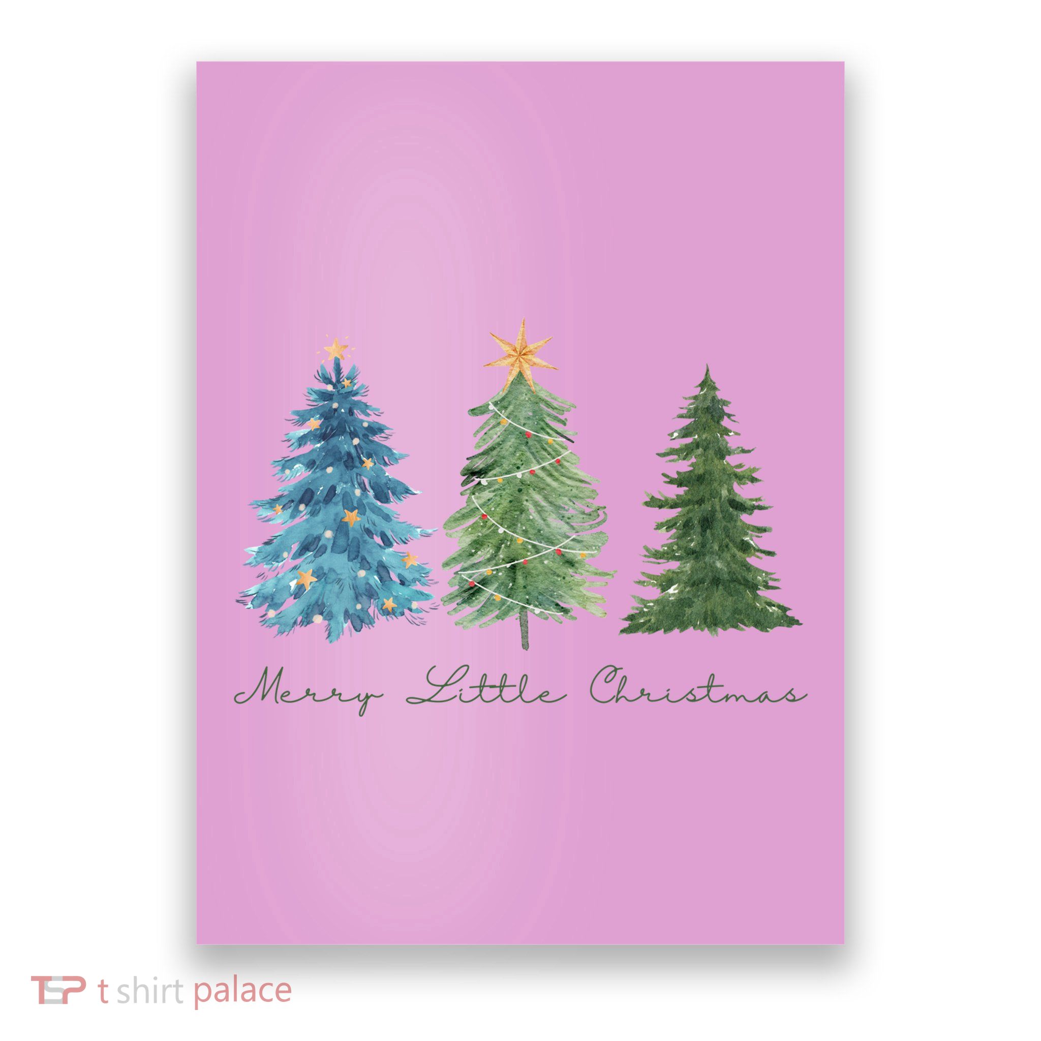 Merry Little Christmas Tree Holiday Poster