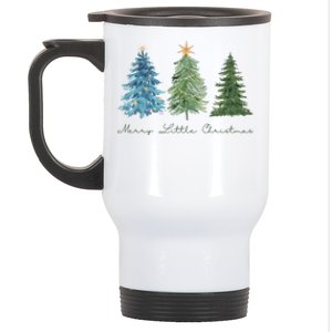 Merry Little Christmas Tree Holiday Stainless Steel Travel Mug