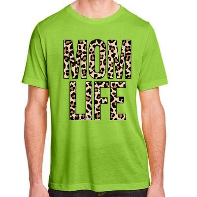 Mom Life Cheetah Print Cute Mother's Day Gift Adult ChromaSoft Performance T-Shirt