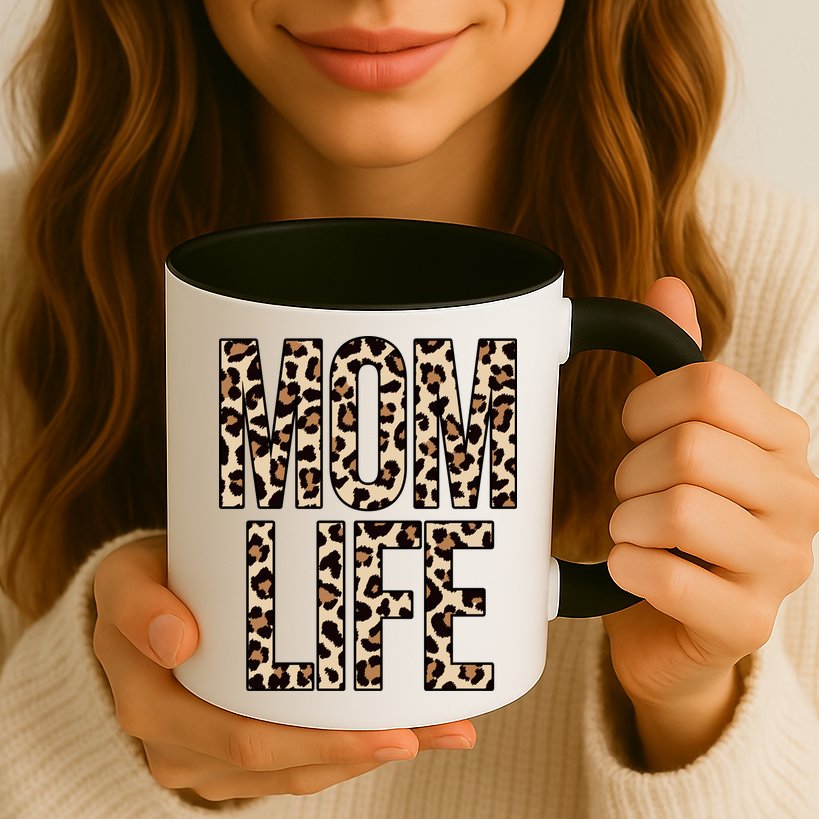 Mom Life Cheetah Print Cute Mother's Day Gift Mug