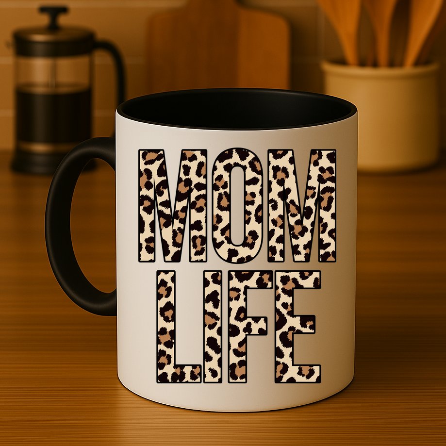 Mom Life Cheetah Print Cute Mother's Day Gift Mug