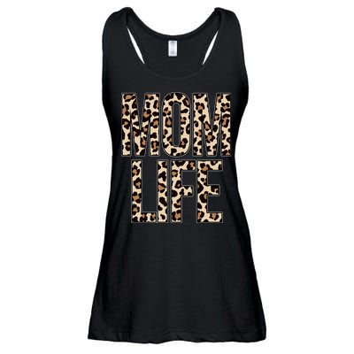 Mom Life Cheetah Print Cute Mother's Day Gift Ladies Essential Flowy Tank