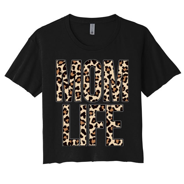 Mom Life Cheetah Print Cute Mother's Day Gift Crop Top