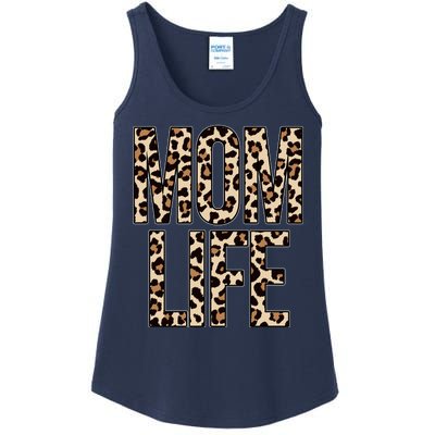 Mom Life Cheetah Print Cute Mother's Day Gift Ladies Essential Tank