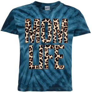 Mom Life Cheetah Print Cute Mother's Day Gift Kids Tie-Dye T-Shirt