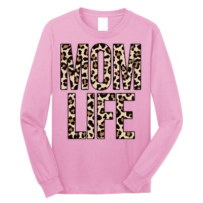 Mom Life Cheetah Print Cute Mother's Day Gift Long Sleeve Shirt