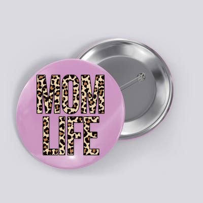 Mom Life Cheetah Print Cute Mother's Day Gift Button
